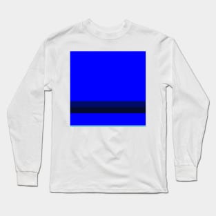 A scarce amalgam of Sky Blue, Primary Blue, Dark Imperial Blue and Cetacean Blue stripes. Long Sleeve T-Shirt